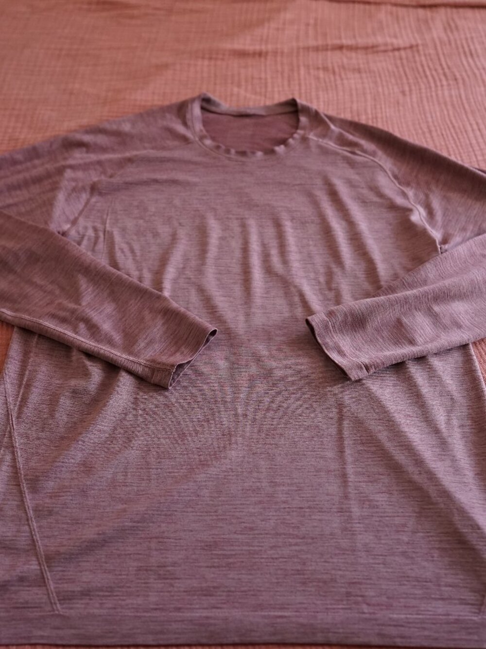 Lululemon Metal Vent Tech Surge Long Sleeve Obsidian / Brick Rose LG